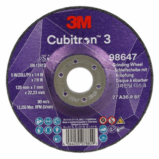 3M™ Cubitron™ 3 Schruppscheibe T27, A36